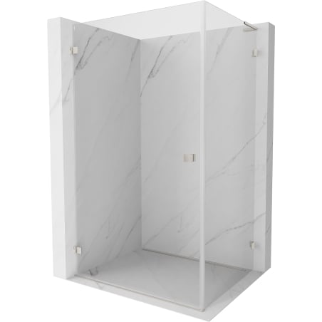 Mexen Lunar-B L shower enclosure left hinged 90 x 70 cm, transparent, brushed nickel- 832L-090-070-97-00-L