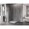 Mexen Lunar-B L cabine de douche pivotante gauche 80 x 80 cm, transparent, nickel brossé- 832L-080-080-97-00-L