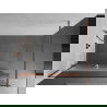 Mexen Kioto+ Duschwand mit Ablage Walk-in 70 x 200 cm, transparent/Mattglas, Roségold - 800-070-121-60-35
