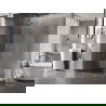 Mexen Lunar-B L douchecabine scharnierend links 85 x 80 cm, transparant, geborsteld nikkel- 832L-085-080-97-00-L