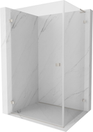 Mexen Lunar-B L tuš kabina s preklopnim vratima lijeva 100 x 80 cm, prozirna, brušeni nikal - 832L-100-080-97-00-L