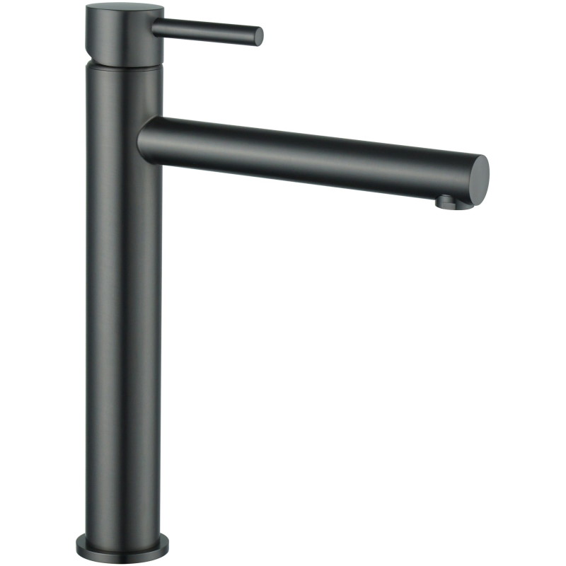 Mexen Elba grifo alto para lavabo, gris cañón cepillado - 74110-66