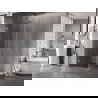 Mexen Lunar-B L Duschkabine mit Schwingtür links 100 x 100 cm, transparent, gebürsteter Nickel- 832L-100-100-97-00-L