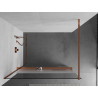 Mexen Kioto+ ścianka prysznicowa z półką Walk-in 80 x 200 cm, transparent/szron, różowe złoto - 800-080-121-60-35