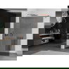 Mexen Kioto+ Duschwand mit Ablage Walk-in 70 x 200 cm, Graphit, Roségold - 800-070-121-60-40