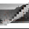 Mexen Kioto+ Duschwand mit Ablage Walk-in 70 x 200 cm, Graphit, Roségold - 800-070-121-60-40