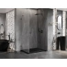 Mexen Lunar-B dušinurk, pööratav parem, 95 x 80 cm, läbipaistev, gun metal - 832-095-080-95-00-P