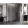 Mexen Lunar-B dušinurk, pööratav parem, 95 x 80 cm, läbipaistev, gun metal - 832-095-080-95-00-P