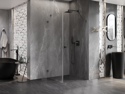 Mexen Lunar-B Duschkabine schwenkbar rechts 90 x 90 cm, transparent, Gunmetal - 832-090-090-95-00-P