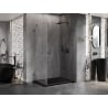 Mexen Lunar-B cabina doccia battente destra 100 x 90 cm, trasparente, gun metal - 832-100-090-95-00-P
