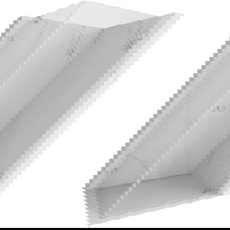 Mexen Lunar-B Duschkabine, rechts drehtür, 90 x 70 cm, transparent, gebürstetes Nickel - 832-090-070-97-00-P