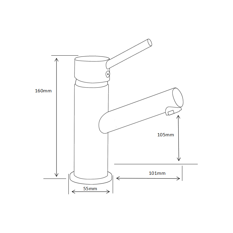 Mexen Eri grifo para lavabo, cromo - 74200-00