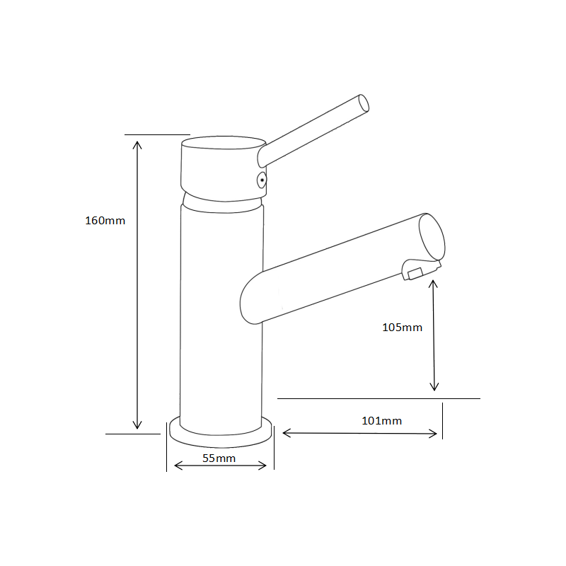 Mexen Eri washbasin tap, chrome - 74200-00