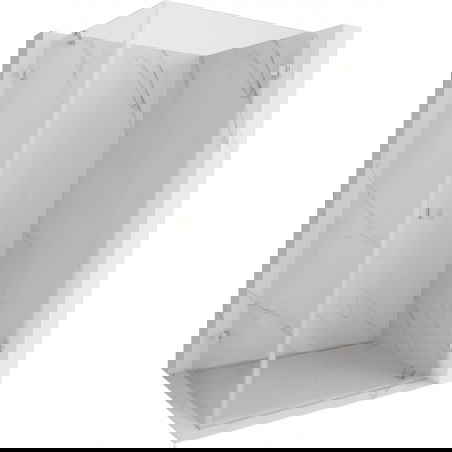 Mexen Lunar-B prha tuš kabina desna 85 x 80 cm, prozorna, brušeni nikel - 832-085-080-97-00-P