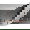 Mexen Kioto+ Duschwand mit Ablage Walk-in, 70 x 200 cm, Spiegel, Roségold - 800-070-121-60-50