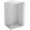 Mexen Lunar-B dušinurk, parempoolne, 100 x 80 cm, läbipaistev, harjatud nikkel - 832-100-080-97-00-P