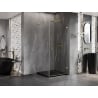 Mexen Lunar-B L shower enclosure hinged right 100 x 100 cm, transparent, gold - 832L-100-100-50-00-P