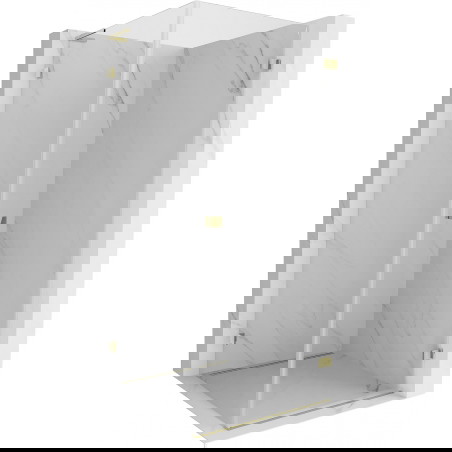 Mexen Lunar-B L Kabina za prhanje z desnimi vrati 100 x 100 cm, prozorna, zlata - 832L-100-100-50-00-P