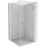 Mexen Lunar-B L shower enclosure hinged right 100 x 100 cm, transparent, gold - 832L-100-100-50-00-P