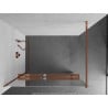 Mexen Kioto+ panel de ducha con estante Walk-in 100 x 200 cm, espejo, oro rosa - 800-100-121-60-50