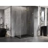 Mexen Lunar-B L cabine de douche pivotante droite 75 x 70 cm, transparente, or brossé - 832L-075-070-55-00-P