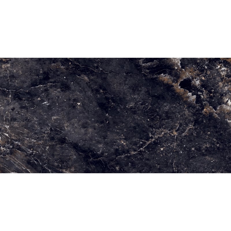Mexen Rokocha Black gres szkliwiony rekt. G1, płytka podłogowo-ścienna 120 x 60 cm, wysoki połysk - TL205-120-060-01