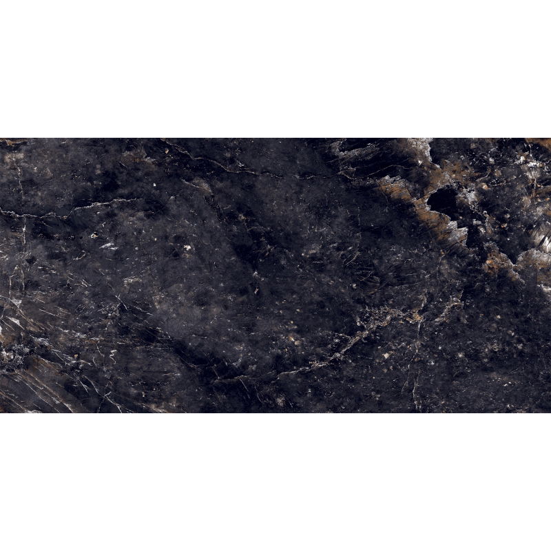 Mexen Rokocha Melns glazēts grīdas G1 flīze, sienas-grīdas segums 120 x 60 cm, augsts spīdums - TL205-120-060-01