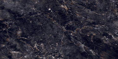 Mexen Rokocha Gres preto vidrado retificado G1, azulejo de piso e parede 120 x 60 cm, alto brilho - TL205-120-060-01