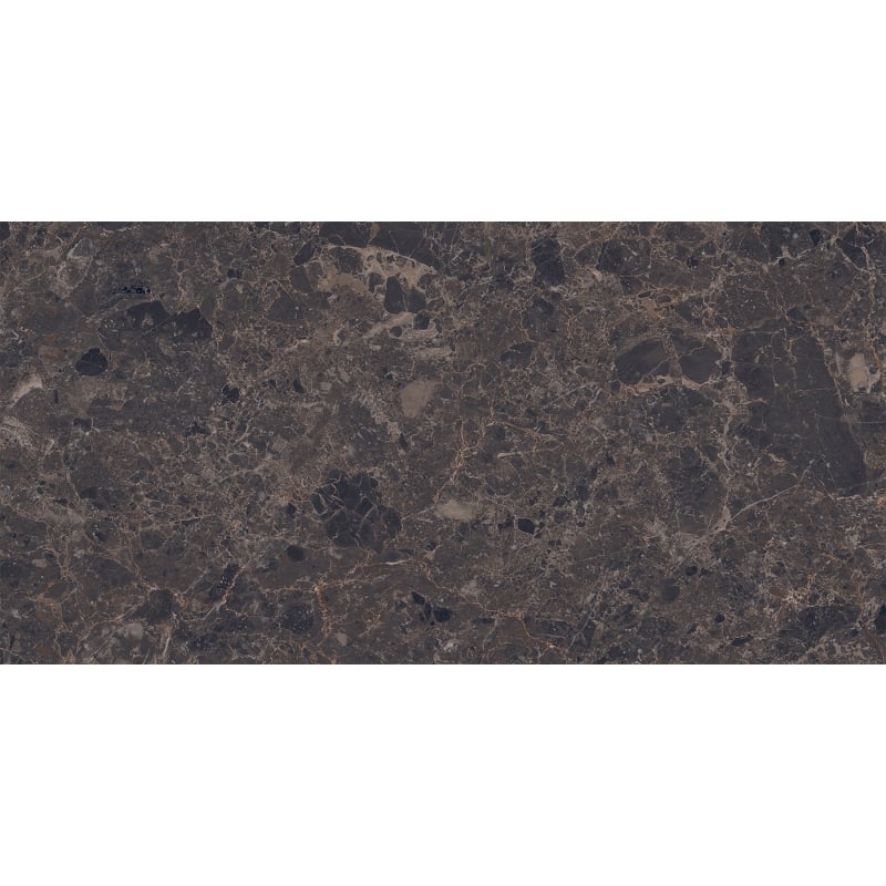 Mexen Slik Emperador Grès marron émaillé rectifié G1, carreau sol-mur 120 x 60 cm, haute brillance - TL207-120-060-00