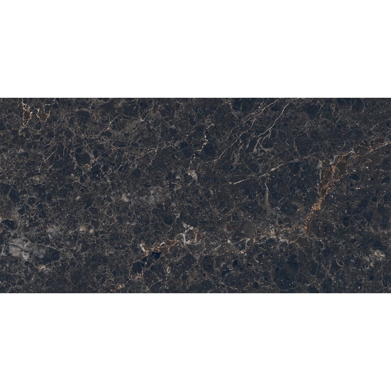 Mexen Slik Emperador Black grès émaillé rectifié G1, carrelage sol-mur 120 x 60 cm, haut brillant - TL207-120-060-01