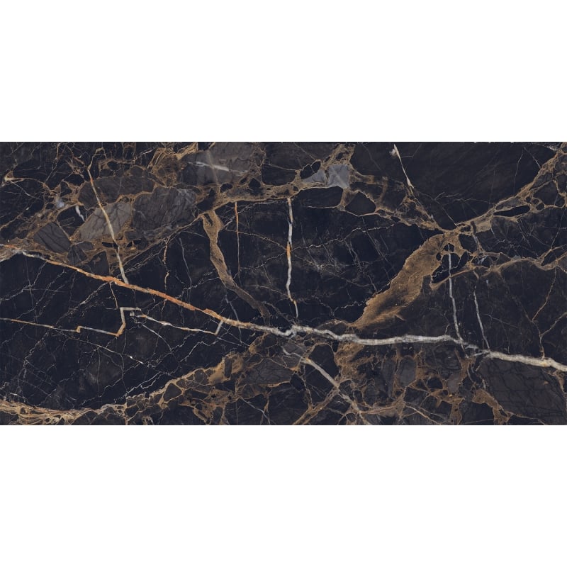 Mexen Orlo Black glasiertes Feinsteinzeug rect. G1, Boden- und Wandfliese 120 x 60 cm, Hochglanz - TL211-120-060-00