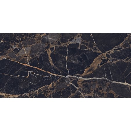 Mexen Orlo Black glasiertes Feinsteinzeug rect. G1, Boden- und Wandfliese 120 x 60 cm, Hochglanz - TL211-120-060-00
