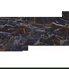 Mexen Orlo Zwart geglazuurd grijs gerectificeerd. G1, vloer-wandtegel 120 x 60 cm, hoogglans - TL211-120-060-00