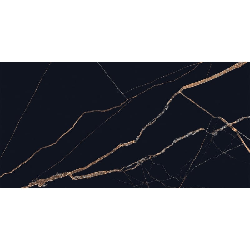 Mexen Fossil Crni granit glazirana rekt. G1, podno-zidna pločica 120 x 60 cm, visok sjaj - TL213-120-060-00