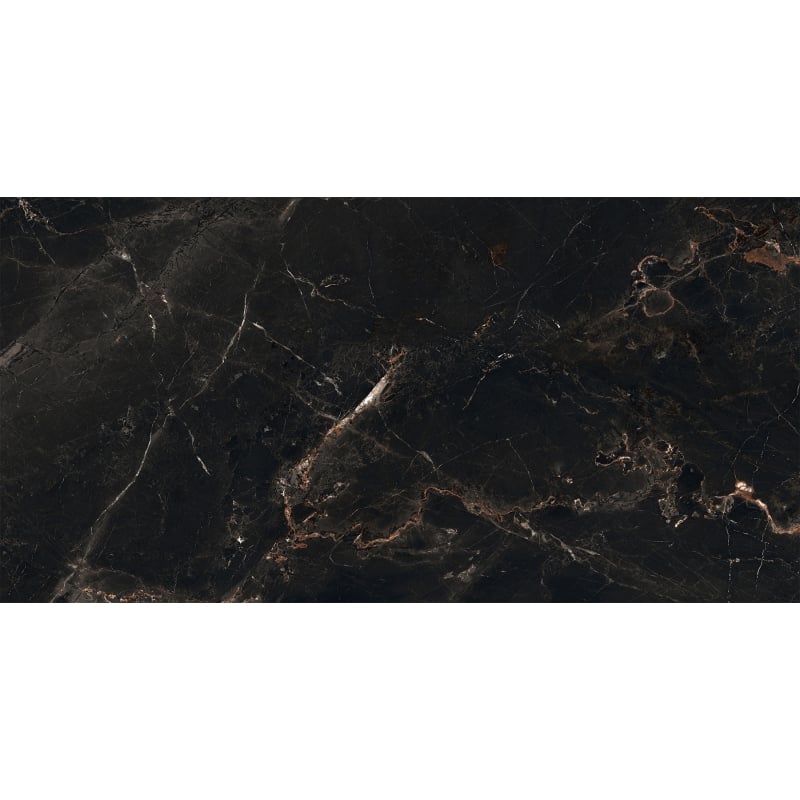 Mexen Marquino Black gres szkliwiony rekt. G1, płytka podłogowo-ścienna 120 x 60 cm, wysoki połysk - TL214-120-060-00