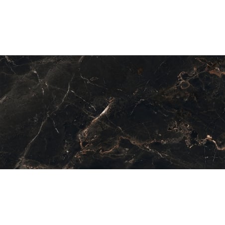 Mexen Marquino Noir grès émaillé rectifié G1, carreau sol-mur 120 x 60 cm, haute brillance - TL214-120-060-00