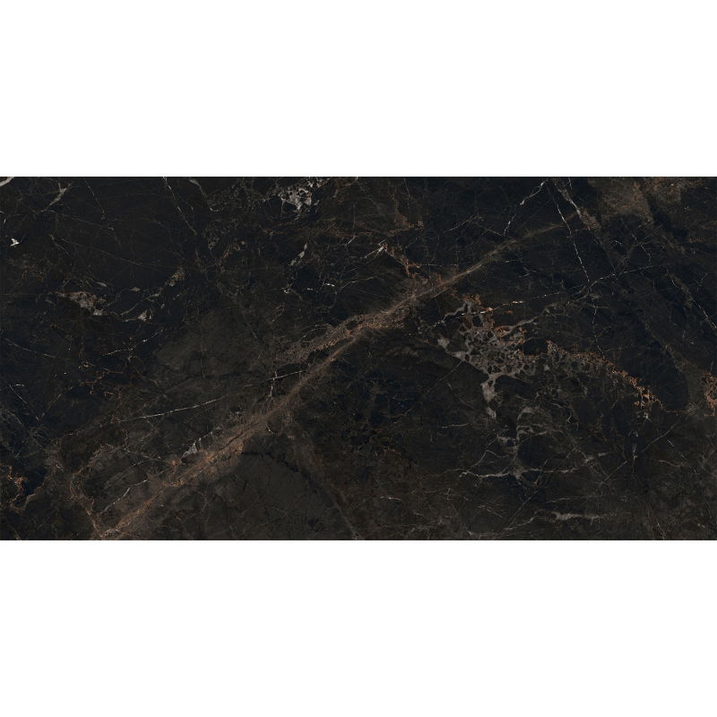 Mexen Marquino Črna glazirana gres ploščica rekt. G1, talno-stenska 120 x 60 cm, visok sijaj - TL214-120-060-00