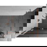 Mexen Kioto+ Duschwand mit Ablage Walk-in 110 x 200 cm, schwarzer Rahmen, Roségold - 800-110-121-60-70
