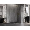 Mexen Lunar-B L cabine de douche pivotante droite 90 x 90 cm, transparent, or brossé - 832L-090-090-55-00-P