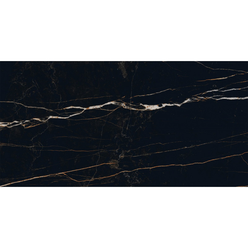 Mexen Flamingo Black gres szkliwiony rekt. G1, płytka podłogowo-ścienna 120 x 60 cm, wysoki połysk - TL215-120-060-00