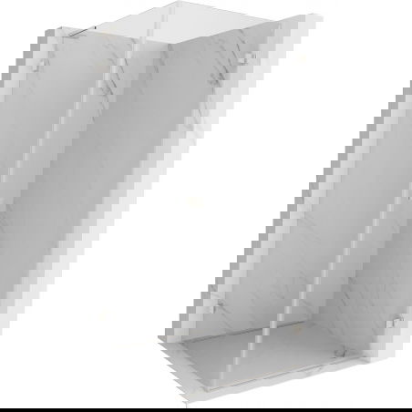 Mexen Lunar-B L Duschkabine, schwenkbar rechts 80 x 80 cm, transparent, gebürstetes Nickel - 832L-080-080-97-00-P