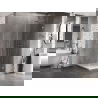 Mexen Lunar-B L Duschkabine schwenkbar rechts 80 x 80 cm, transparent, gebürsteter Nickel - 832L-080-080-97-00-P