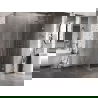 Mexen Lunar-B L Duschkabine schwenkbar rechts 80 x 80 cm, transparent, gebürsteter Nickel - 832L-080-080-97-00-P