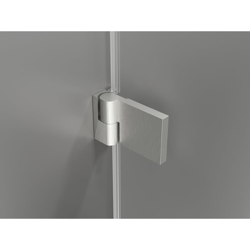 Mexen Lunar-B L right-hinged shower enclosure 90 x 80 cm, transparent, brushed nickel - 832L-090-080-97-00-P