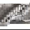 Mexen Lunar-B L Duschkabine rechts öffnend 100 x 80 cm, transparent, gebürstetes Nickel - 832L-100-080-97-00-P