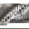 Mexen Lunar-B L Duschkabine rechts öffnend 100 x 80 cm, transparent, gebürstetes Nickel - 832L-100-080-97-00-P