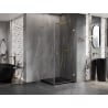 Mexen Lunar-B L cabine de douche battante droite 100 x 100 cm, transparent, or brossé - 832L-100-100-55-00-P