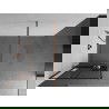 Mexen Kioto+ Duschwand mit Fach Walk-in 70 x 200 cm, schwarzes Gitter, Roségold - 800-070-121-60-77