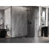 Mexen Lunar-B L cabine de douche pivotante droite 70 x 70 cm, transparent, gun métal - 832L-070-070-95-00-P