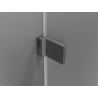 Mexen Lunar-B L cabine de douche pivotante droite 70 x 70 cm, transparent, gun métal - 832L-070-070-95-00-P